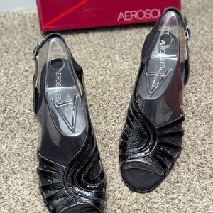 AEROSOLES Black Strappy Heels